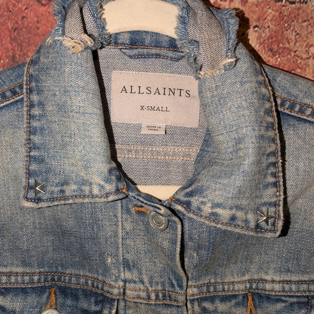 AllSaints Light Blue Denim Jacket